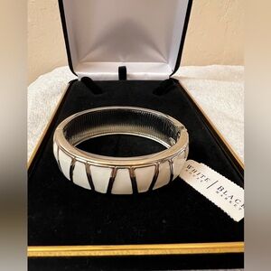 White House Black Market White and Silver Bracelet